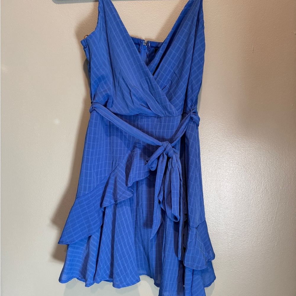 Trina Turk Blue Ruffle Dress